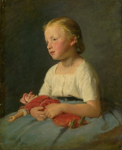 Petite fille avec une poupée - Gyula Benczúr